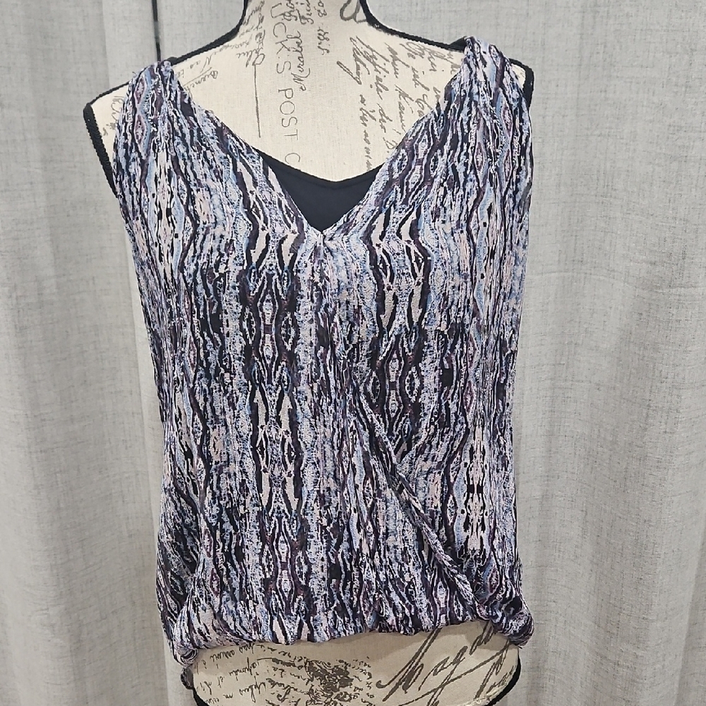 Ella Moss Women's Sleeveless Top - Leather Straps Gorg, Lined